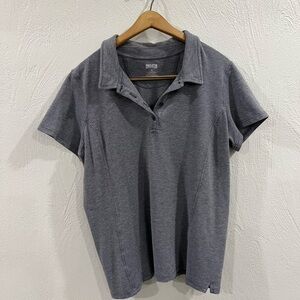 Duluth Trading Co. gray collared short sleeve shirt,     Size XL